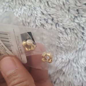 Pair of pandora love pods 18k gold shine spacers